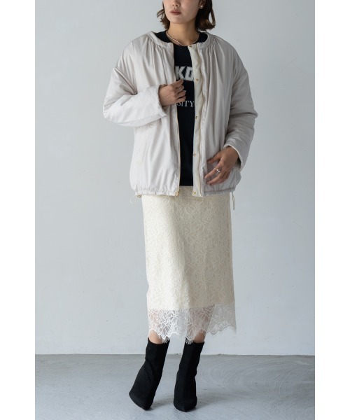 M.deux（エムドゥ）の「リバーシブルベロアキルティングコート（その他アウター・レディース・ブラック/オフホワイト・MEDIUM）」の14枚目の写真