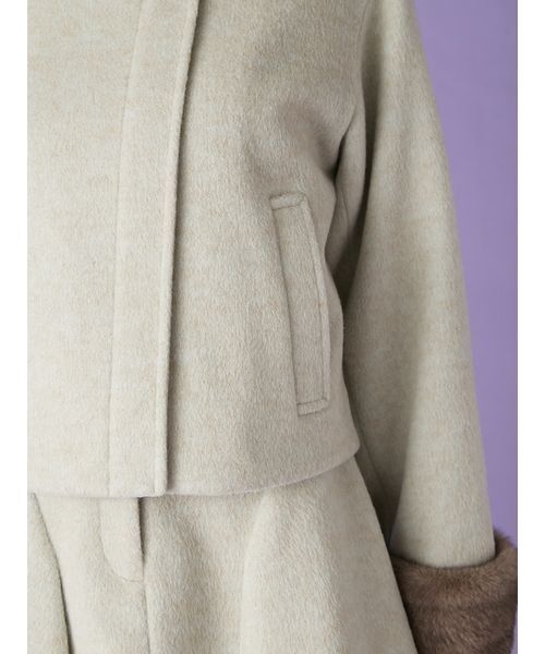 LILY BROWN（リリーブラウン）の「袖ファー2wayコート（ノーカラーコート・レディース・ブラック/ミント/アイボリー・F）」の18枚目の写真