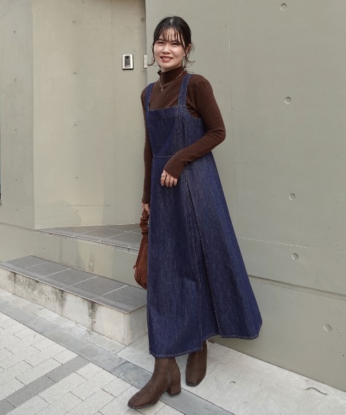 CORNERS（コーナーズ）の「ステッチデニムワンピース（ワンピース・レディース・ブラック/インディゴブルー・マルチサイズ）」の7枚目の写真