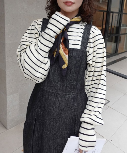 CORNERS（コーナーズ）の「ステッチデニムワンピース（ワンピース・レディース・ブラック/インディゴブルー・マルチサイズ）」の16枚目の写真