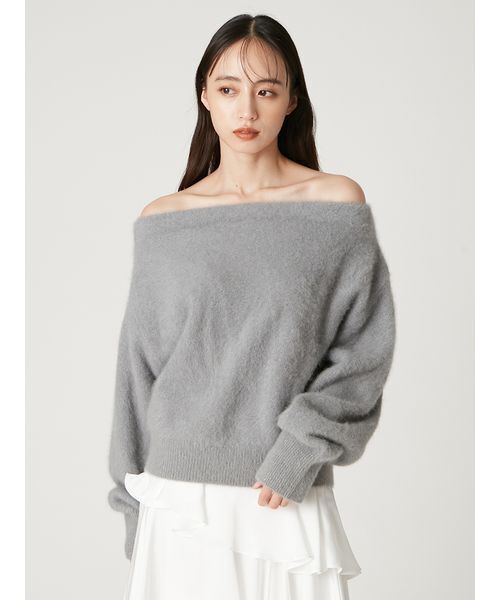 フォックスカシミアオフショルニットトップス（ニット/セーター