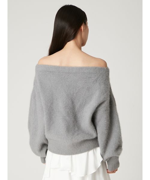 フォックスカシミアオフショルニットトップス（ニット/セーター