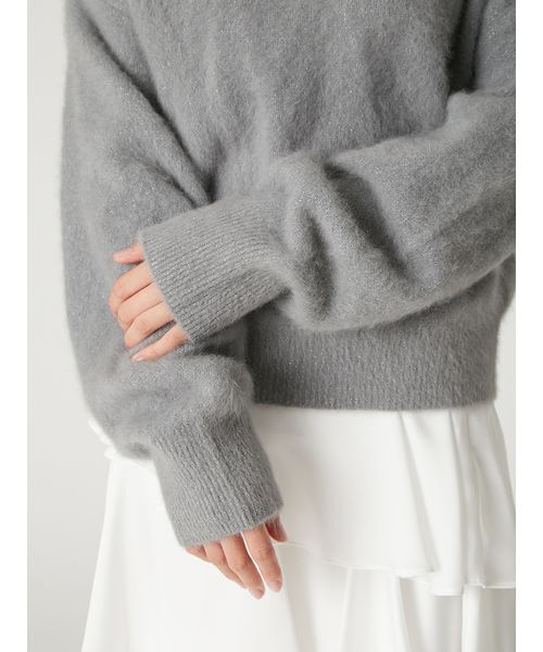 フォックスカシミアオフショルニットトップス（ニット/セーター