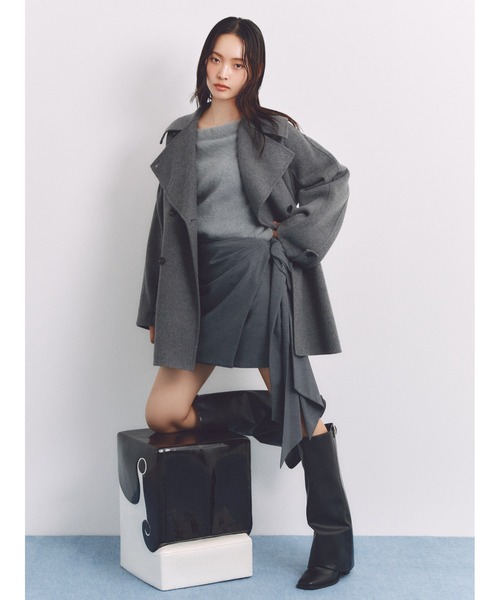 FRAY I.D（フレイアイディー）の「フォックスカシミアオフショルニットトップス（ニット/セーター・レディース・ボルドー/ピンク/アイボリー/グレー・F）」の5枚目の写真