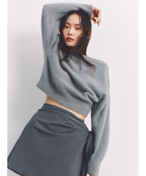 フォックスカシミアオフショルニットトップス（ニット/セーター