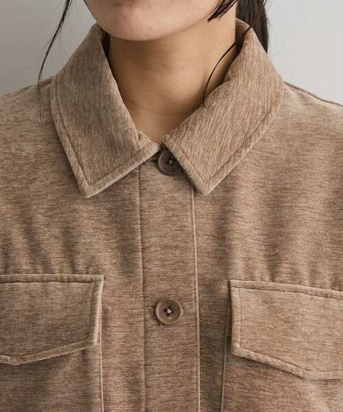 CRAFT STANDARD BOUTIQUE（クラフトスタンダードブティック）の「ベロアシャツジャケット（ブルゾン・レディース・ブラウン/ライトグレー/ベージュ・FREE）」の11枚目の写真