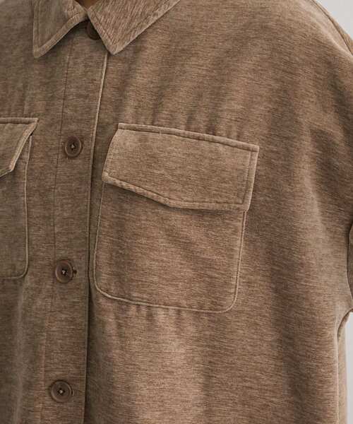 CRAFT STANDARD BOUTIQUE（クラフトスタンダードブティック）の「ベロアシャツジャケット（ブルゾン・レディース・ブラウン/ライトグレー/ベージュ・FREE）」の12枚目の写真