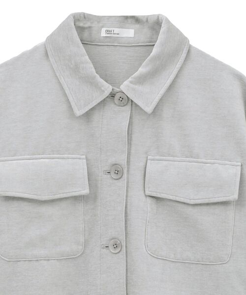 CRAFT STANDARD BOUTIQUE（クラフトスタンダードブティック）の「ベロアシャツジャケット（ブルゾン・レディース・ブラウン/ライトグレー/ベージュ・FREE）」の17枚目の写真