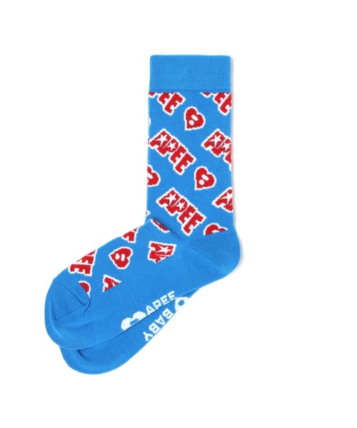 A BATHING APE(アベイシングエイプ)の「JACQUARD GRAPHIC SOCKS #1(ソックス/靴下・レディース・ブルー/ピンク/ブラック・FREE)」の5枚目の写真