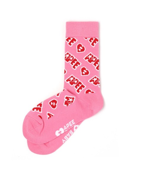 A BATHING APE(アベイシングエイプ)の「JACQUARD GRAPHIC SOCKS #1(ソックス/靴下・レディース・ブルー/ピンク/ブラック・FREE)」の6枚目の写真
