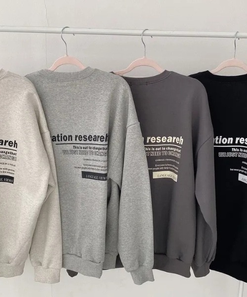yuue' ( wear )(ユーイ)の「裏起毛オーバーサイズロゴスウェット(スウェット・レディース・ライトグレー/グレー/チャコールグレー/ブラック・FREE)」の11枚目の写真