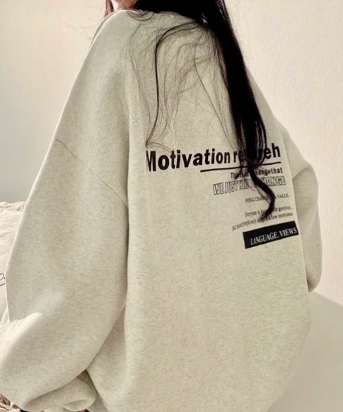 yuue' ( wear )(ユーイ)の「裏起毛オーバーサイズロゴスウェット(スウェット・レディース・ライトグレー/グレー/チャコールグレー/ブラック・FREE)」の20枚目の写真
