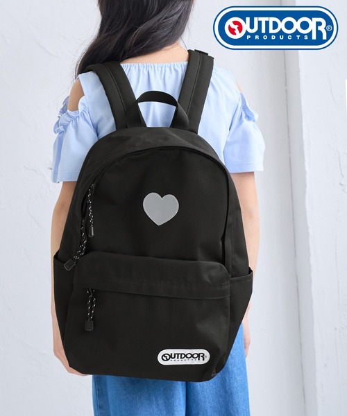 OUTDOOR PRODUCTS（アウトドアプロダクツ）の「【KIDS/キッズ】【OUTDOOR PRODUCTS別注】リフレクター付リュック 16L（バックパック/リュック・キッズ・ラベンダー/サックスブルー/ブラック・FREE）」の2枚目の写真