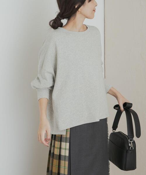 URBAN RESEARCH DOORS（アーバンリサーチドアーズ）の「ネルベア天竺ワイドプルオーバー（Tシャツ/カットソー・レディース・ピンク/ブラウン/グレー・MEDIUM）」の2枚目の写真