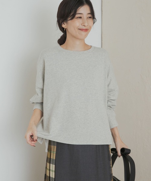 URBAN RESEARCH DOORS(アーバンリサーチドアーズ)の「ネルベア天竺ワイドプルオーバー(Tシャツ/カットソー・レディース・ピンク/ブラウン/グレー・MEDIUM)」の4枚目の写真
