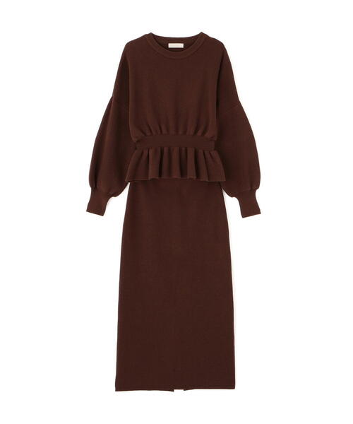 セール】◇ペプラムニットセットアップ（ワンピース）｜FREE'S MART