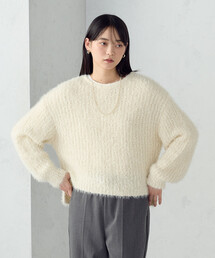 COMME CA ISM（コムサイズム）の「ネップシャギー ボートネック ニット（ニット/セーター）」