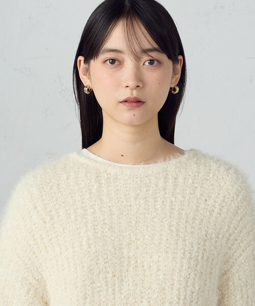 COMME CA ISM(コムサイズム)の「ネップシャギー ボートネック ニット(ニット/セーター・レディース・ブラック系/アイボリー・FREE)」の18枚目の写真