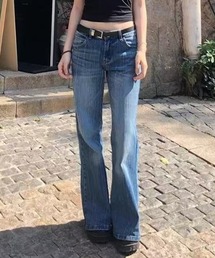 Lis ardent（リスアルダン）の「ローウエストワイドデニムパンツ/ローライズデニムパンツ（デニムパンツ）」