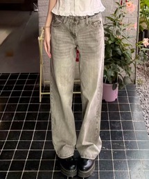 【新色追加】織柄デニムパンツ/ヴィンテージ風レトロデニムパンツ