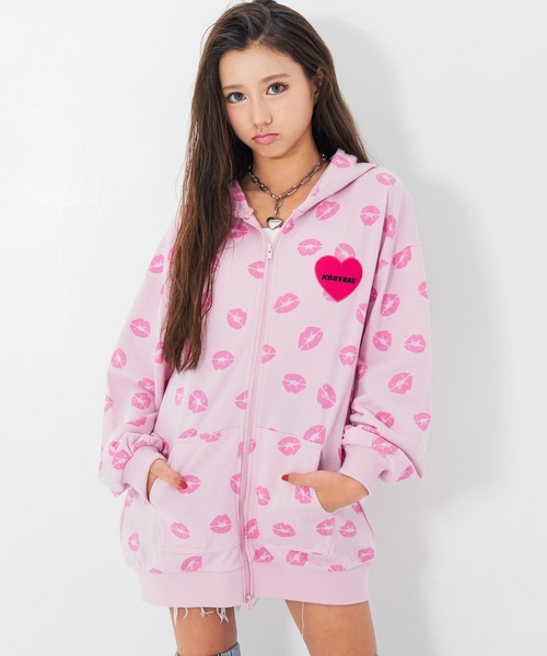 KOGYARU×ANAP 2パターン柄 ビックパーカー【親子お揃い】【キッズお