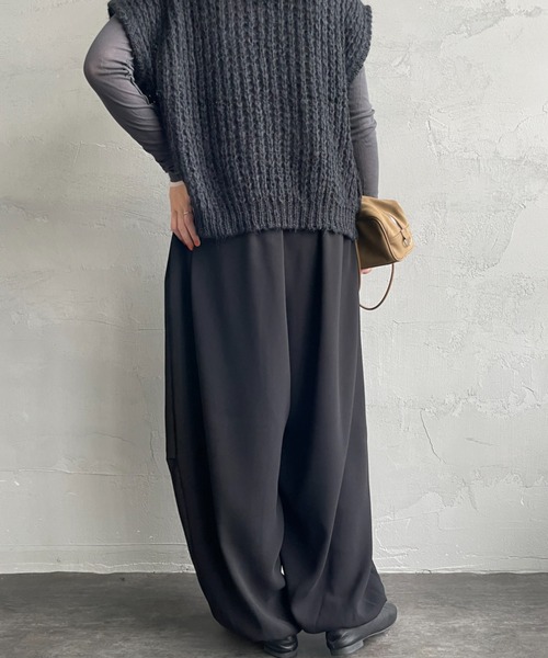 mizuiro ind/ミズイロインド] ドローストリング ヘムパンツ（その他