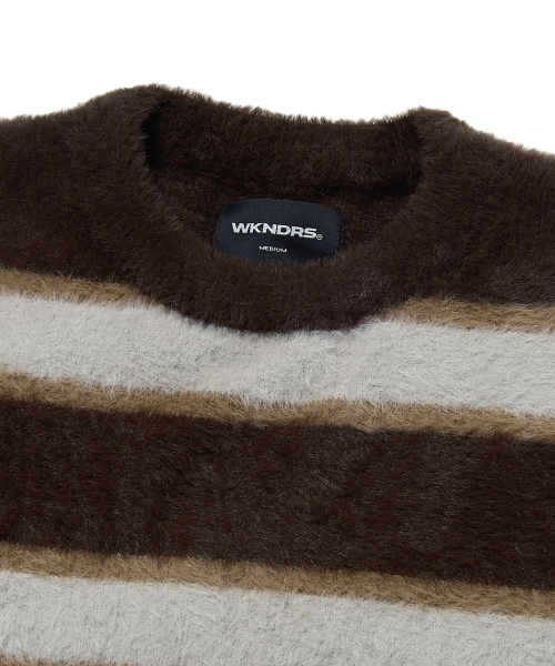 WKNDRS(ウィーキャンドース)の「STRIPED KNIT SWEATER (BROWN)(ニット/セーター・レディース・その他・MEDIUM/LARGE/X-LARGE)」の3枚目の写真