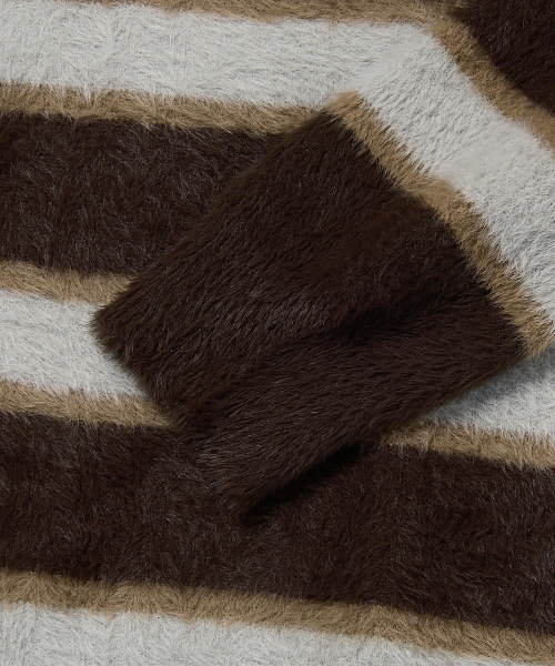 WKNDRS(ウィーキャンドース)の「STRIPED KNIT SWEATER (BROWN)(ニット/セーター・レディース・その他・MEDIUM/LARGE/X-LARGE)」の4枚目の写真