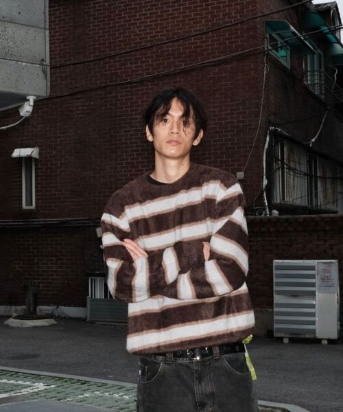 WKNDRS(ウィーキャンドース)の「STRIPED KNIT SWEATER (BROWN)(ニット/セーター・レディース・その他・MEDIUM/LARGE/X-LARGE)」の8枚目の写真