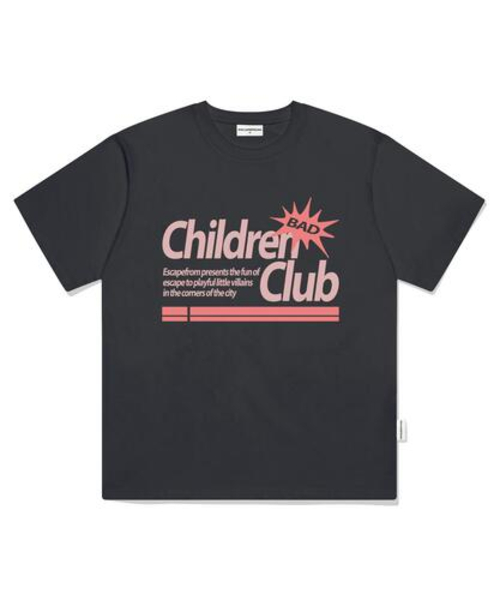 ESCAPEFROM(エスケープフロム)の「ベッドチルドレンクラブプリントオーバーサイズ半袖Tシャツチャコール(Tシャツ/カットソー・レディース・その他・SMALL/MEDIUM/LARGE)」の2枚目の写真