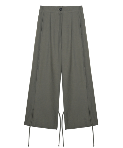 NICK&NICOLE(ニックアンドニコール)の「PINTUCK STRAP PANTS_BROWN(スラックス・レディース・その他・FREE)」の5枚目の写真