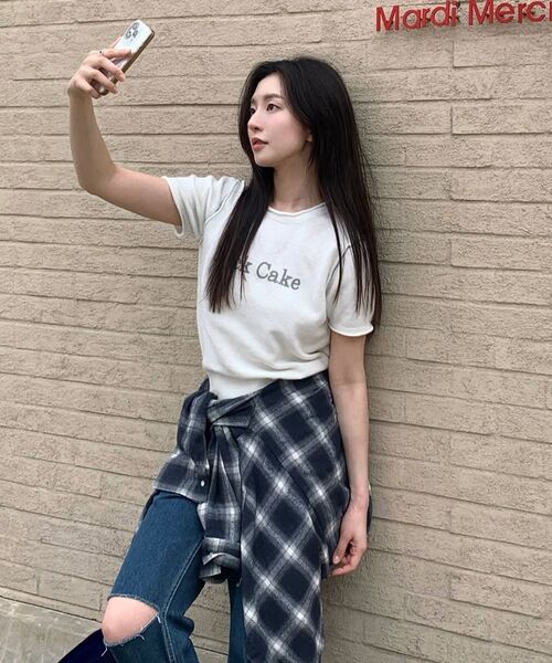 ROCKCAKE(ロックケーキ)の「ステッチラインラウンドニット - ホワイト(ニット/セーター・レディース・その他・SMALL)」の6枚目の写真