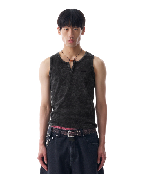 AAKAM(アーカム)の「Vintage Washed Slit Sleeveless (Dark Gray)(Tシャツ/カットソー・レディース・その他・1/2)」の7枚目の写真