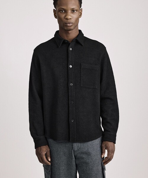 Saturdays NYC（サタデーズ ニューヨークシティ ）の「Ryan Heavy Boucle Shirt（シャツ/ブラウス・メンズ・ブラウン/ブラック・L/M/S/XL）」の2枚目の写真