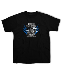 ESCAPEFROM（エスケープフロム）の「Blue Noise Cat T-Shirt Black（Tシャツ/カットソー）」