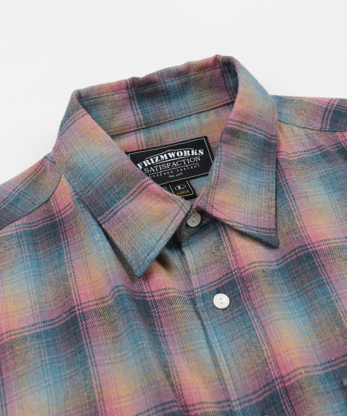 FRIZMWORKS(フリズムワークス)の「FLANNEL CHECK WORK SHIRT _ EMERALD PINK(シャツ/ブラウス・メンズ・その他・MEDIUM/LARGE/X-LARGE/SMALL)」の3枚目の写真