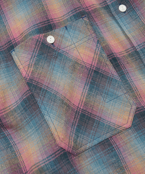 FRIZMWORKS(フリズムワークス)の「FLANNEL CHECK WORK SHIRT _ EMERALD PINK(シャツ/ブラウス・メンズ・その他・MEDIUM/LARGE/X-LARGE/SMALL)」の4枚目の写真