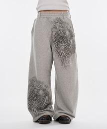 WISH FOR EVER(EBbVtH[Go[)ZEBRA & LEOPARD PRINT CURVE SWEAT PANTS / [uIp[hvgJ[uXEFbgpc(XEFbgpc)