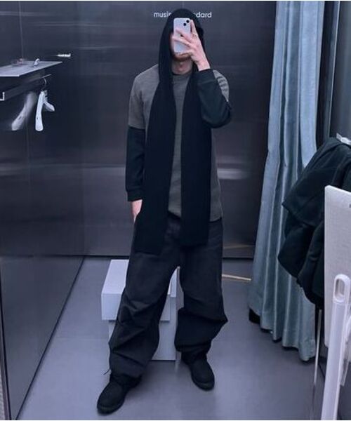 MUSINSA STANDARD（ムシンサスタンダード）の「デニムパラシュートパンツ [ウォッシュドブラック]（デニムパンツ・メンズ・その他・33/34/36/38/40/42/26/27/28/29/30/31/32）」の9枚目の写真