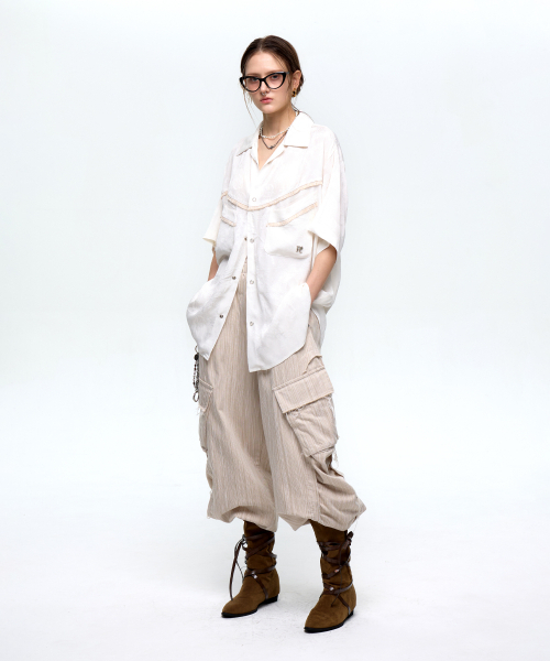 RSSC(アールエスエスシー)の「JACQUARD WESTERN HALF SHIRT - WHITE(シャツ/ブラウス・レディース・その他・1/2)」の6枚目の写真