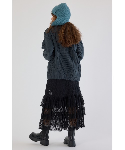 RODEO CROWNS WIDE BOWL（ロデオクラウンズワイドボウル）の「Vネックモールニットトップス（ニット/セーター・レディース・アイボリー/ベージュ/パープル/チャコールグレー・FREE）」の18枚目の写真