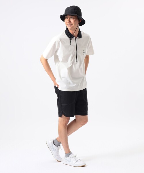 BEAMS GOLF(ビームスゴルフ)の「ORANGE LABEL / ロングハーフジップ シャツ(吸水速乾・UVカット)(ポロシャツ・メンズ・ブラック/ホワイト/チャコールグレー・M/S/L/XL)」の22枚目の写真