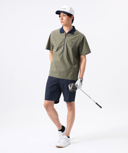 BEAMS GOLF(ビームスゴルフ)の「ORANGE LABEL / ロングハーフジップ シャツ(吸水速乾・UVカット)(ポロシャツ・メンズ・ブラック/ホワイト/チャコールグレー・M/S/L/XL)」の17枚目の写真