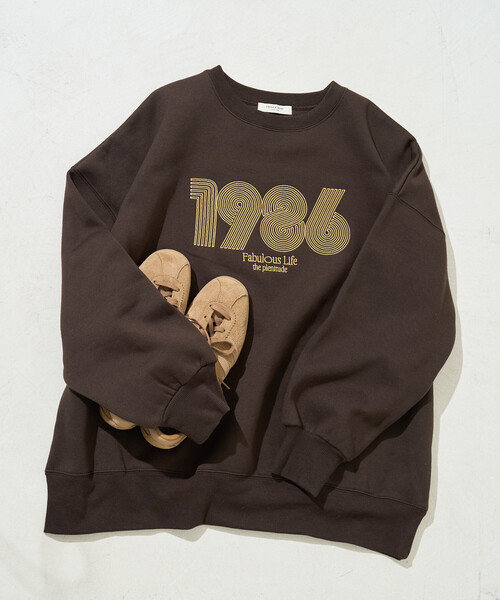 セール】限定展開 ぐるぐるナンバー ロゴ 刺繍 裏起毛 スウェット