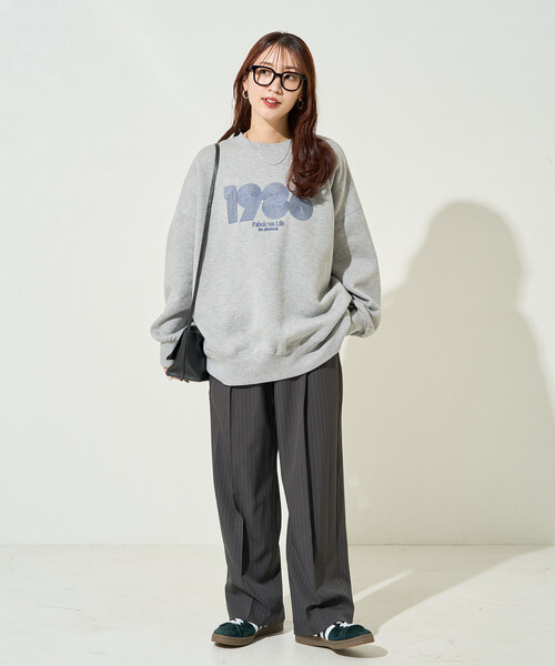 限定展開 ぐるぐるナンバー ロゴ 刺繍 裏起毛 スウェット（スウェット