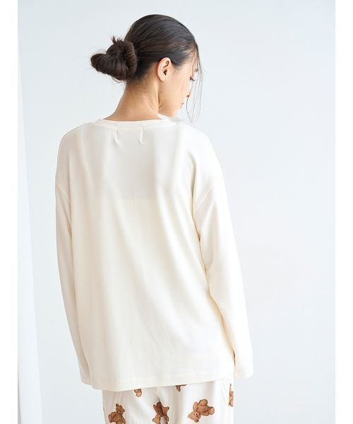 【HOLIDAY】ベアワンポイント セットアップ 新品未使用 ジェラートピケ セール】【HOLIDAY】ベアワンポイントロンT（ルームウェア/パジャマ