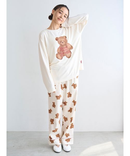 セール】【HOLIDAY】ベアワンポイントロンT（ルームウェア/パジャマ