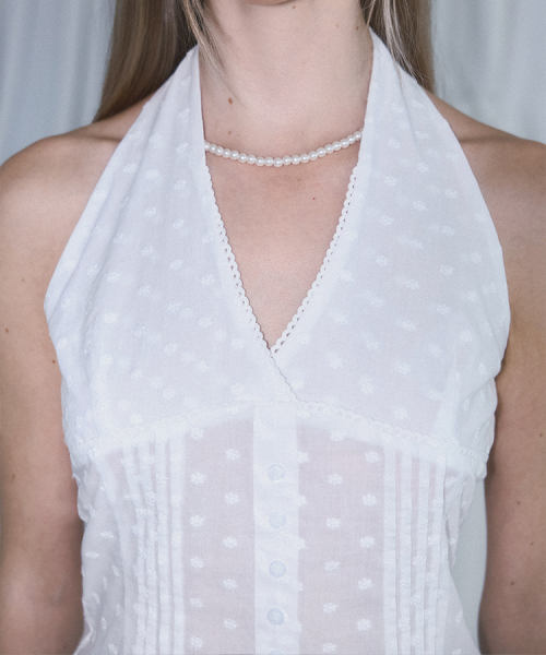 ROSEFRANTZ（ロゼフランツ）の「Flower Halter Blouse [White]（シャツ/ブラウス・レディース・ホワイト・SMALL/MEDIUM）」の2枚目の写真