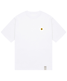 [ユニセックス]TYLスモールフラワードットスマイル半袖Tシャツ_ホワイト