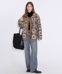 Fano Studios（ファノ ストゥディオズ）の「トーテム柄 スエードパイピング ボアジャケットFD25W181【Fano Studios】【2025AW】（その他アウター）」